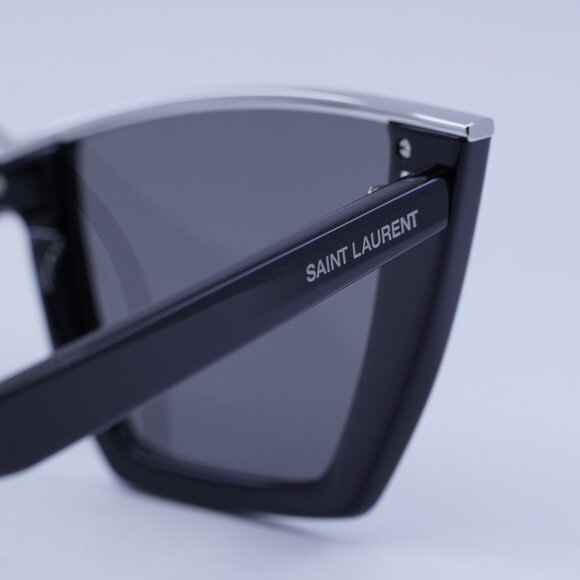 ?️ New Saint Laurent SL570 002 Sunglasses - Black Frame, Silver Mirror Lenses main image 4